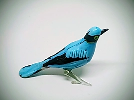 El yapımı murano camdan mavi alakarga biblosu. 1989 yılında yapılmıştır.