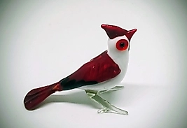 El yapımı murano camdan tepeli kiraz kuşu biblosu. 1989 yilinda yapılmıştır.