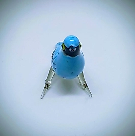 El yapımı murano camdan mavi alakarga biblosu. 1989 yılında yapılmıştır.